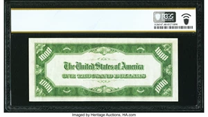 image for: Fr. 2211-J $1,000 1934 Light Green Seal Federal Reserve Note. PCGS Banknote Extremely Fine 40 PPQ....