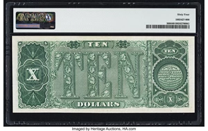 image for: Fr. 368 $10 1890 Treasury Note PMG Choice Uncirculated 64....