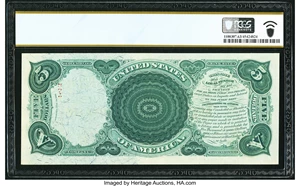 image for: Fr. 68 $5 1875 Legal Tender PCGS Banknote Choice Unc 63....