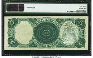 image for: Fr. 70 $5 1880 Legal Tender PMG Choice Uncirculated 63....