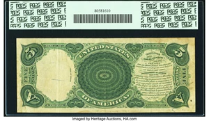 image for: Fr. 75 $5 1880 Legal Tender PCGS Very Fine 30....