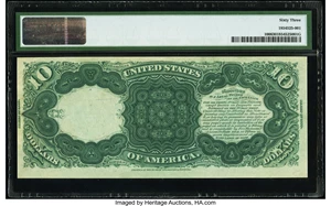 image for: Fr. 100 $10 1880 Legal Tender PMG Choice Uncirculated 63....