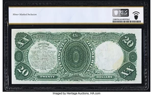 image for: Fr. 142 $20 1880 Legal Tender PCGS Banknote Choice Unc 64....