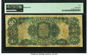 image for: Fr. 156 $50 1880 Legal Tender PMG Very Good 10....