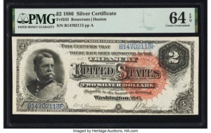 image for: Fr. 243 $2 1886 Silver Certificate PMG Choice Uncirculated 64 EPQ....