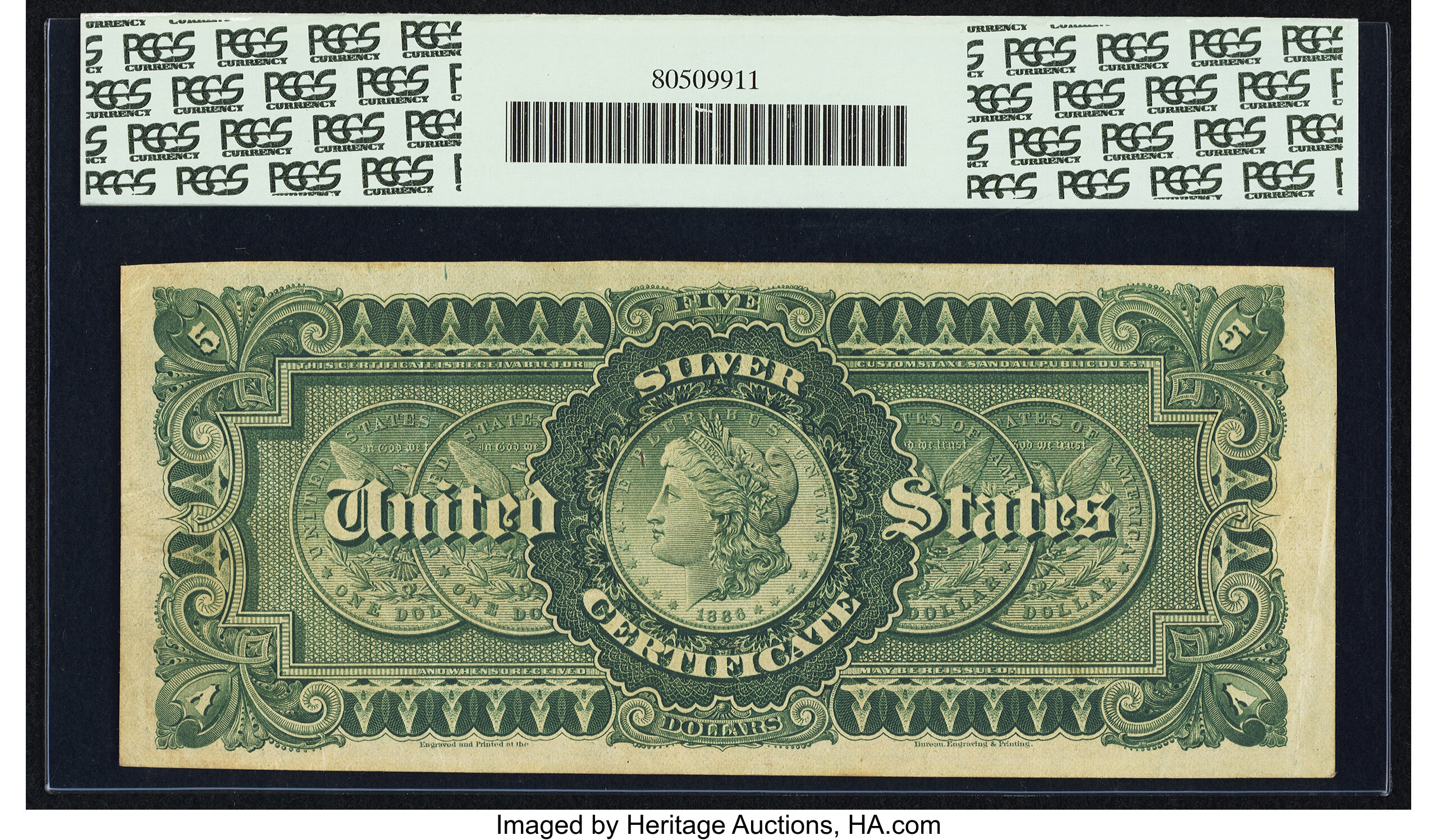 image for: Fr. 260 $5 1886 Silver Certificate PCGS Extremely Fine 45....