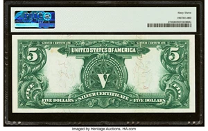 image for: Fr. 271 $5 1899 Silver Certificate PMG Choice Uncirculated 63....
