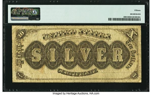 image for: Fr. 290 $10 1880 Silver Certificate PMG Choice Fine 15....