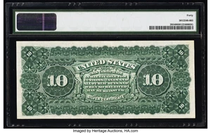 image for: Fr. 293 $10 1886 Silver Certificate PMG Extremely Fine 40....