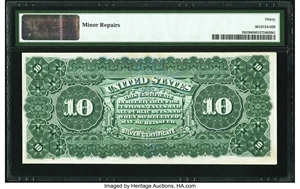 image for: Fr. 293 $10 1886 Silver Certificate PMG Very Fine 30....