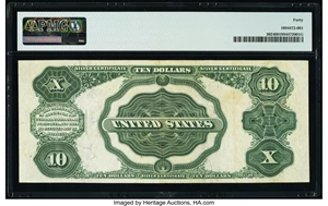 image for: Fr. 302 $10 1908 Silver Certificate PMG Extremely Fine 40....