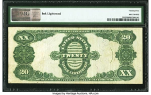image for: Fr. 321 $20 1891 Silver Certificate PMG Very Fine 25....