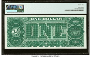 image for: Fr. 347 $1 1890 Treasury Note PMG Choice Very Fine 35....