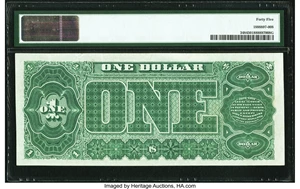 image for: Fr. 348 $1 1890 Treasury Note PMG Choice Extremely Fine 45....