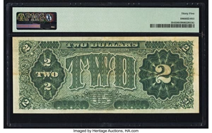 image for: Fr. 354 $2 1890 Treasury Note PMG Choice Very Fine 35....