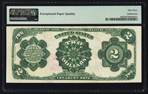 image for: Fr. 356 $2 1891 Treasury Note PMG About Uncirculated 53 EPQ....