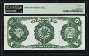 image for: Fr. 364 $5 1891 Treasury Note PMG Gem Uncirculated 65 EPQ....