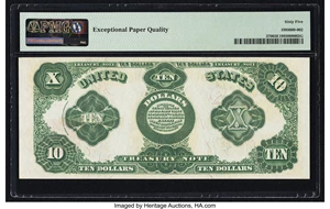 image for: Fr. 370 $10 1891 Treasury Note PMG Gem Uncirculated 65 EPQ....