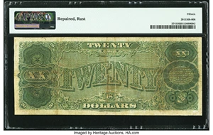 image for: Fr. 374 $20 1890 Treasury Note PMG Choice Fine 15....
