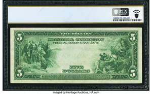 image for: Fr. 790 $5 1918 Federal Reserve Bank Note PCGS Banknote About Unc 50....