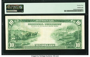 image for: Fr. 816 $10 1915 Federal Reserve Bank Note PMG Very Fine 25....
