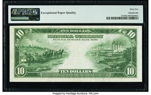 image for: Fr. 817 $10 1915 Federal Reserve Bank Note PMG Gem Uncirculated 65 EPQ....