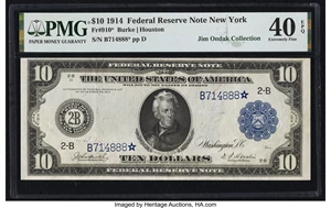 image for: Fr. 910* $10 1914 Federal Reserve Star Note PMG Extremely Fine 40 EPQ....