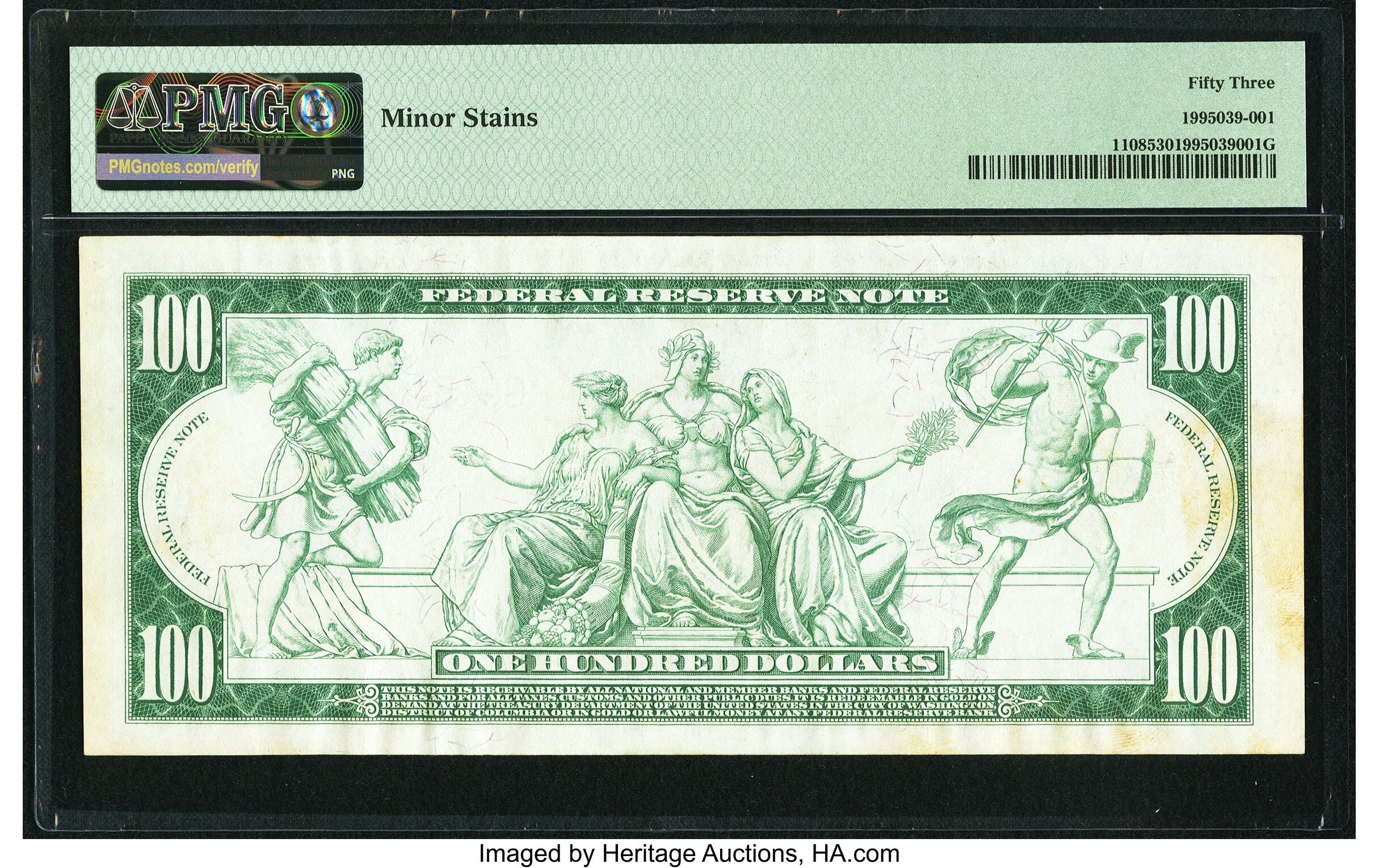 image for: Fr. 1108 $100 1914 Federal Reserve Note PMG About Uncirculated 53....