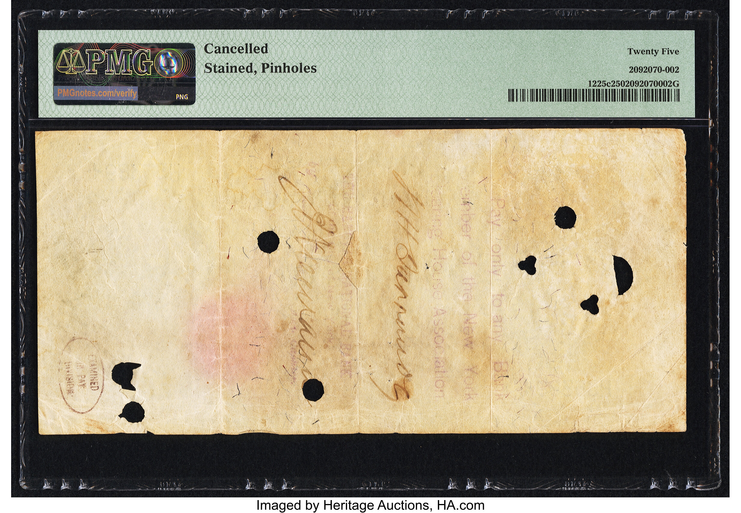 image for: Fr. 1225c $10,000 1900 Gold Certificate PMG Very Fine 25, POCs....