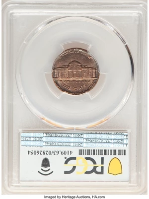 image for: 1982-D 5C MS63 PCGS. PCGS Population: (10/443). NGC Census: (2/285). CDN: $2 Whsle. Bid for NGC/PCGS MS63. Mintage 373,726,...
