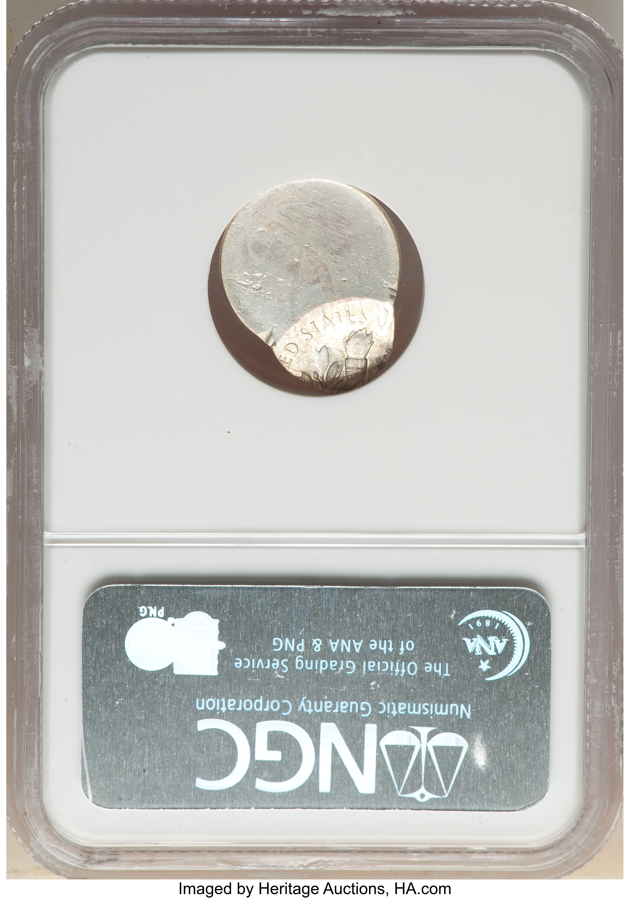 image for: No Date 10C Type One Roosevelt Dime -- Struck 65% Off Center -- MS62 NGC....