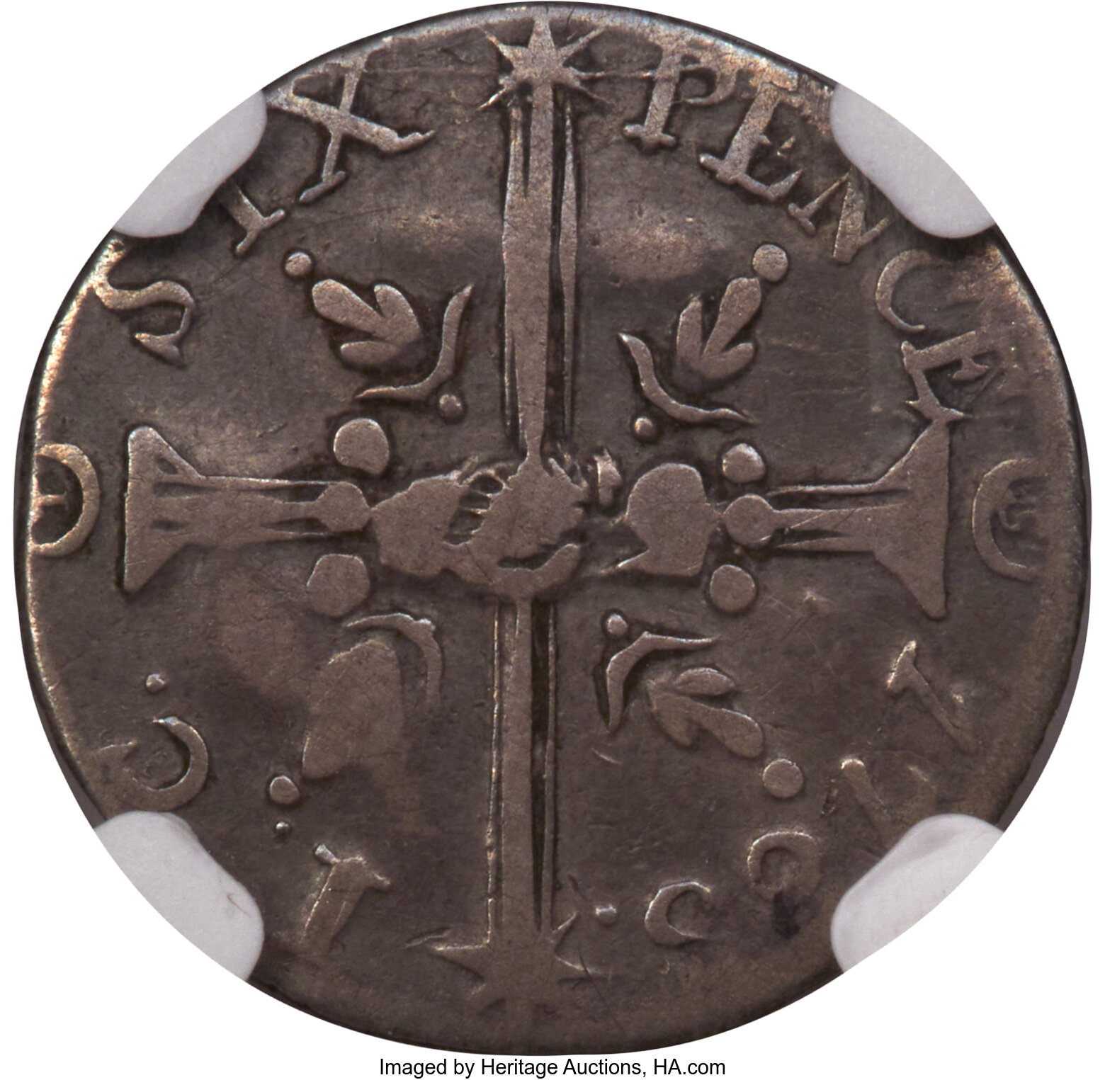 image for: 1783 6PENCE Chalmers Sixpence, Large Date, VF30 NGC. Breen-1014, W-1770, R.6. ...