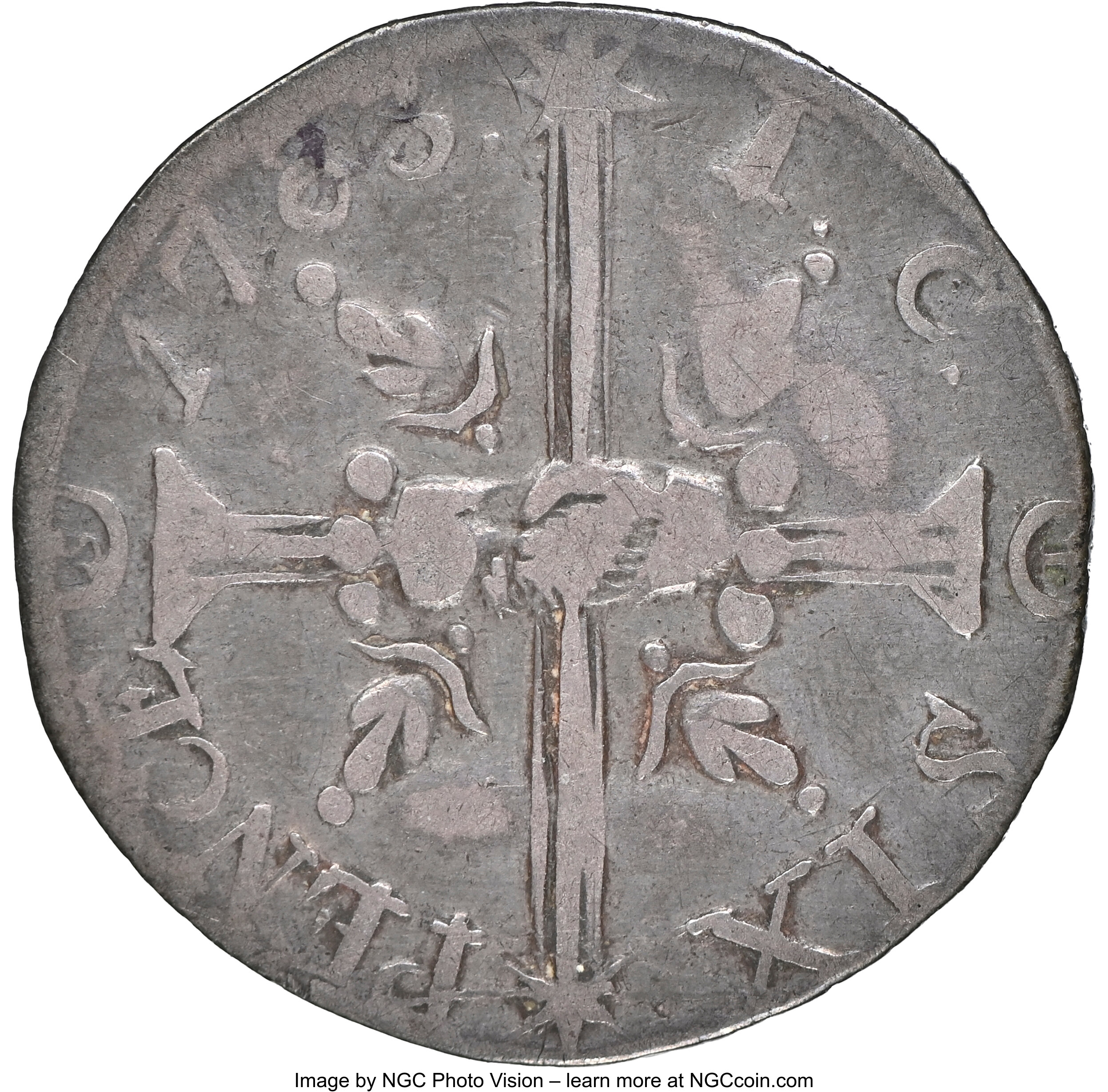 image for: 1783 6PENCE Chalmers Sixpence, Large Date, VF30 NGC. Breen-1014, W-1770, R.6. ...