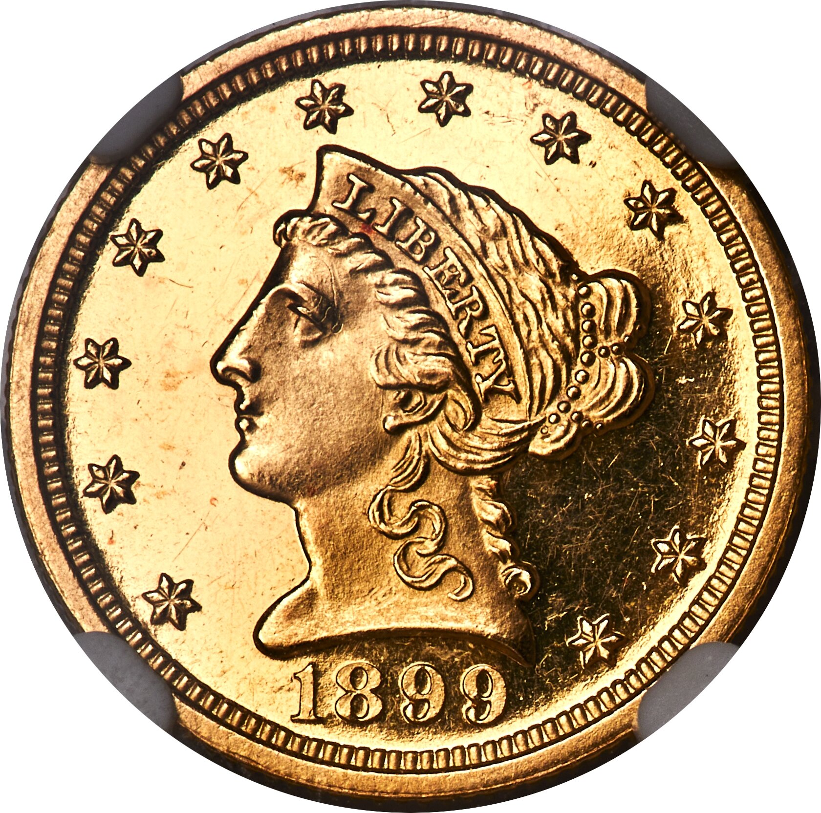 image for: 1899 $2 1/2 PR64 Cameo NGC. JD-1, R.4....