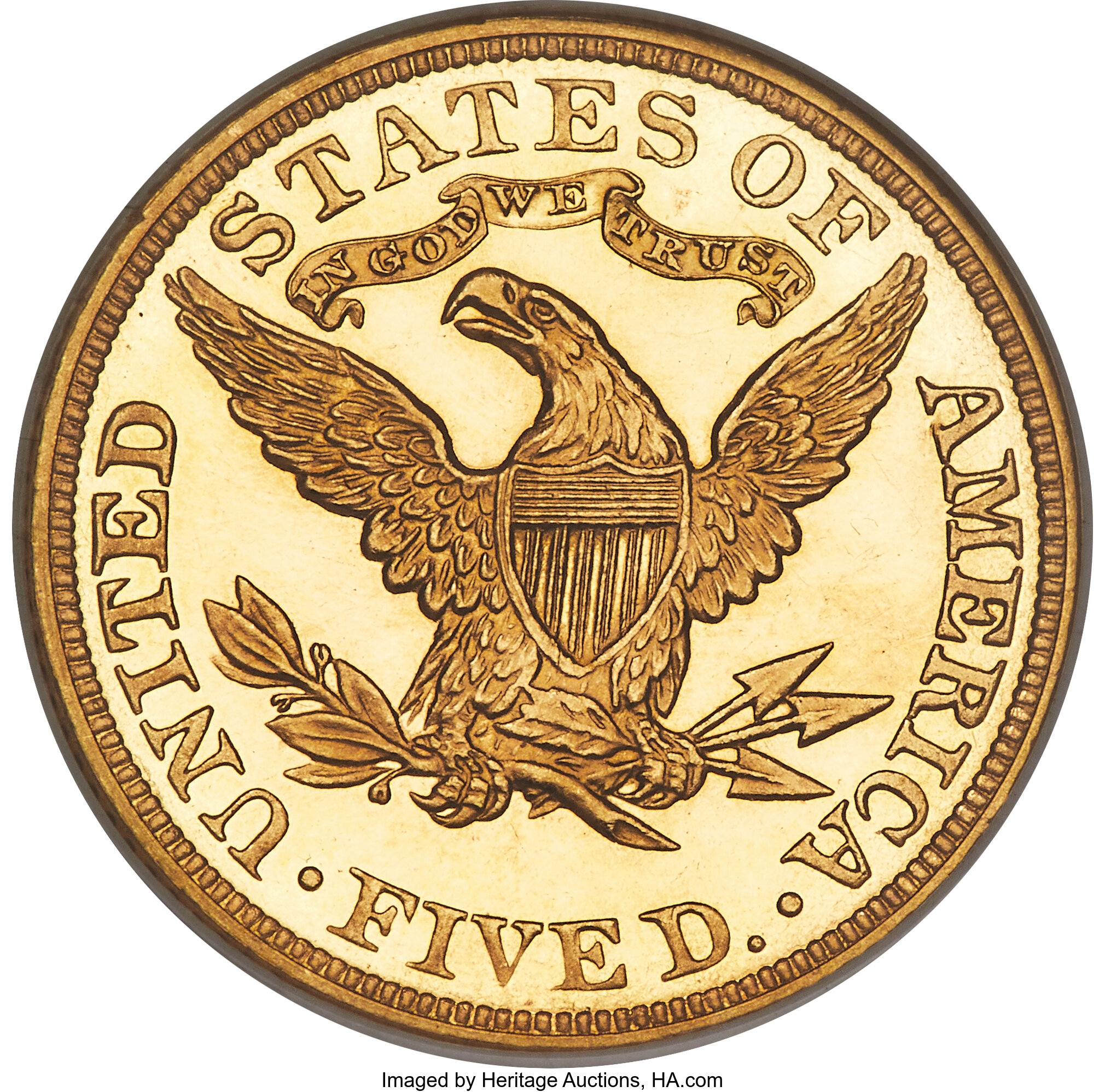 image for: 1889 $5 PR64 Cameo NGC. JD-1, R.6....