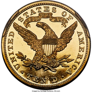 image for: 1895 $10 PR64 Deep Cameo PCGS. CAC. JD-1, R.6....