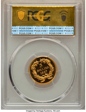 image for: 1887 $3 PR66+ Deep Cameo PCGS. CAC. JD-1, R.4....