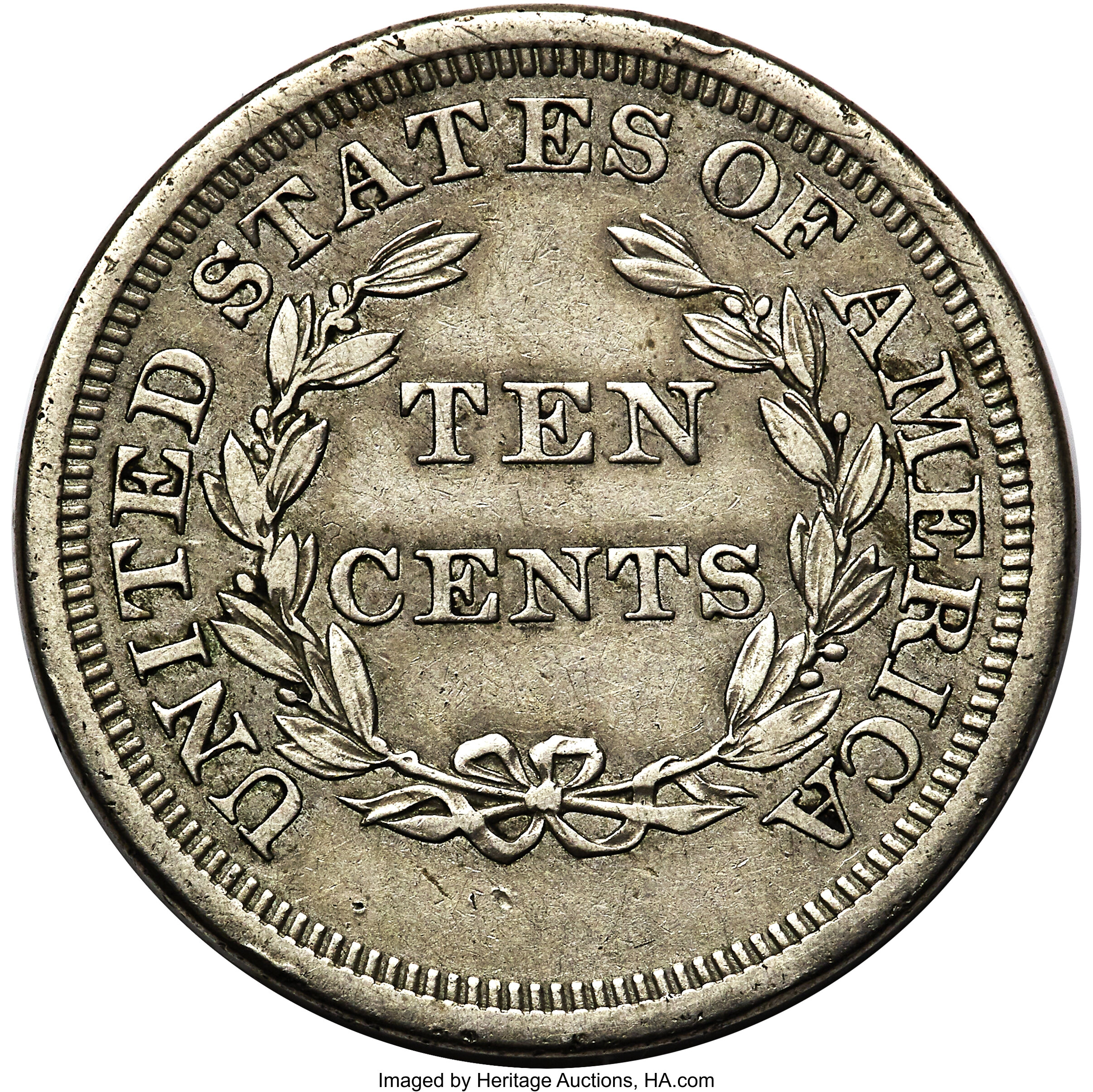 image for: 1868 10C Ten Cents, Judd-647, Pollock-720, Low R.6, PR55 PCGS....