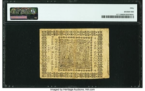 image for: Continental Currency May 10, 1775 $1 PMG About Uncirculated 50....