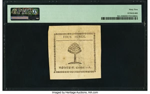 image for: Massachusetts October 16, 1778 4d PMG Uncirculated 62....