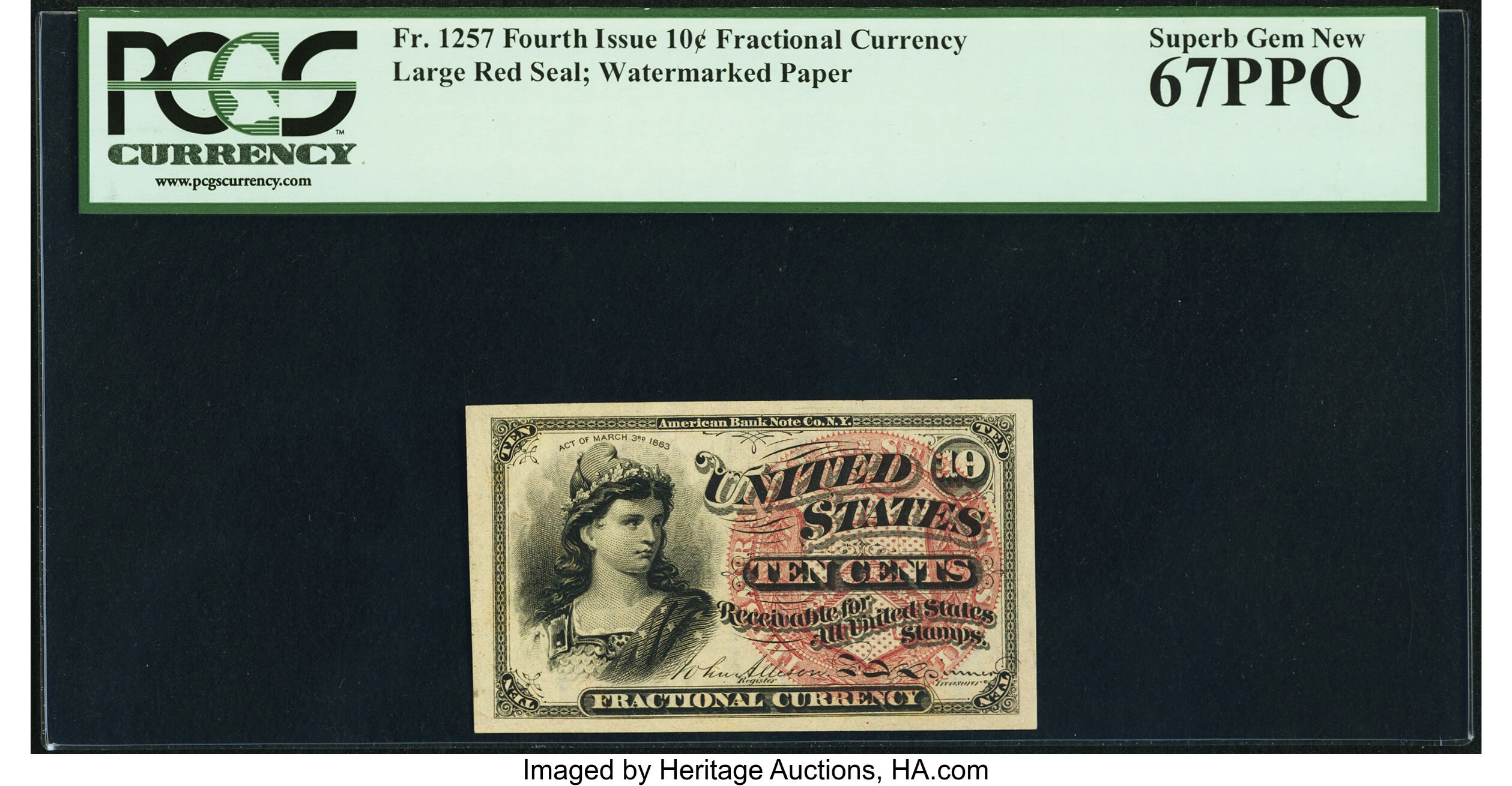 1864 Fifty Cent Fractional Currency. Affordable Type Currency. #01001