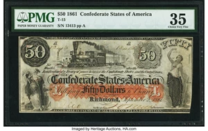 image for: T15 $50 1861 PF-1 Cr. 79 PMG Choice Very Fine 35 HC....