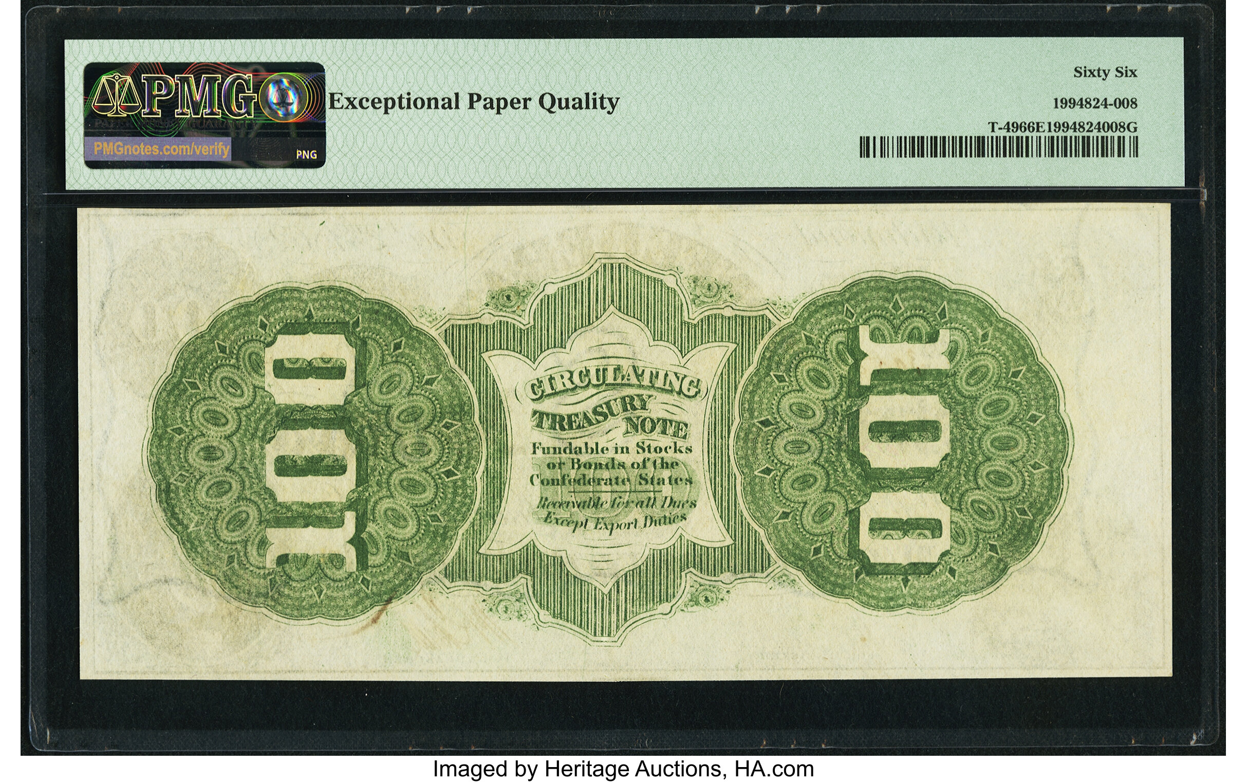 image for: T49 $100 1862 PF-2 Cr. 348 PMG Gem Uncirculated 66 EPQ....