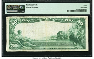 image for: Boulder, CO - $50 1902 Plain Back Fr. 682 The First National Bank Ch. # (W)2352 PMG Very Fine 20....