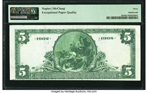 image for: Denver, CO - $5 1902 Date Back Fr. 594 The Federal National Bank Ch. # (W)10064 PMG Very Fine 30 EPQ....