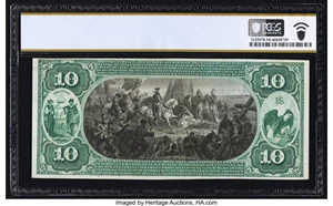 image for: Milford, DE - $10 1875 Fr. 417 The First National Bank Ch. # 2340 PCGS Banknote Choice AU 58....