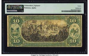 image for: Peoria, IL - $10 Original Fr. 409 The Second National Bank Ch. # 207 PMG Fine 12....