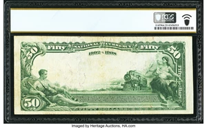 image for: Junction City, KS - $50 1902 Date Back Fr. 670 The Central National Bank Ch. # (W)4284 PCGS Banknote Very Fine 25....