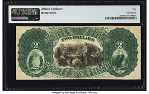 image for: California, MO - $2 Original Fr. 389 The Moniteau National Bank Ch. # 1712 PMG About Uncirculated 50 Net....