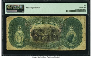 image for: Utica, NY - $2 1875 Fr. 392 The First National Bank Ch. # 1395 PMG Very Good 10....